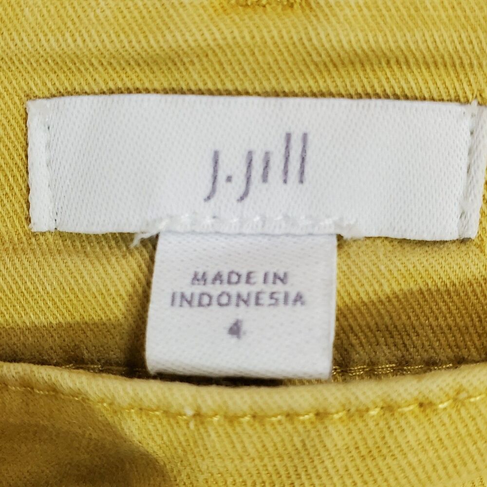 Jjill Pants‎ Womens Size 4 Yellow Cotton Tencel Spandex Mix - Picture 3 of 7